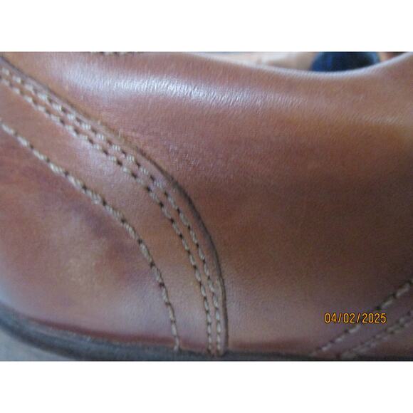 USED Clarks Mens Malwood Lace Leather Shoe, Tan Leather- Size 9 main image 12